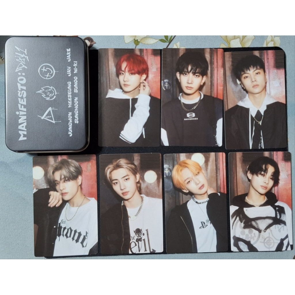 [พร้อมส่ง] [Official] Enhypen Photocard Manifesto Tin case (Jungwon, Heeseung, Jake, Sunghoon, Sunoo