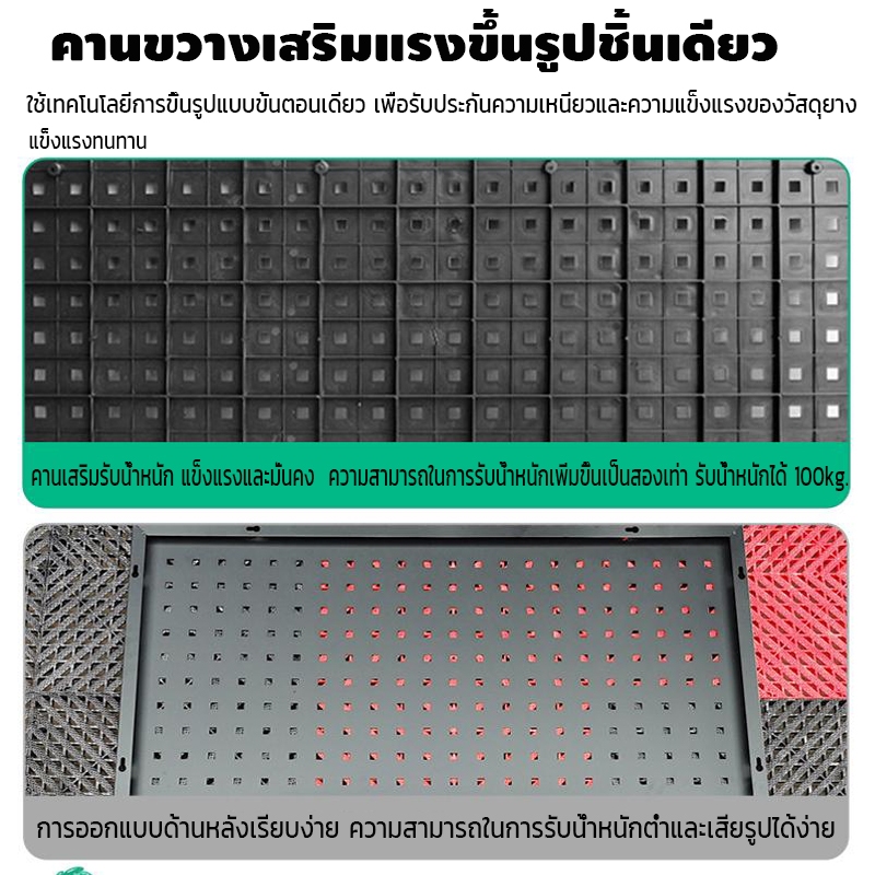 Pegboard แผงแขวนเครื่องมือ ที่แขวนเครื่องมือ กระดานแขวนเครื่องมือมัลติฟังก์ชั่น รับน้ำหนักได้200kg Size (90x45x1.5 cm) - รูปที่ 4