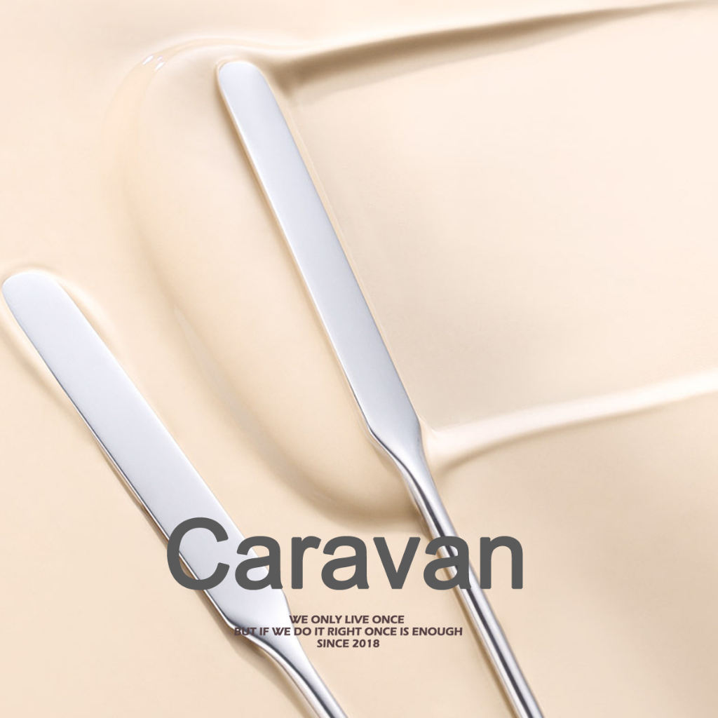 Caravan Crew Makeup spatula แปรงแต่งหน้า แปรงเกลี้ยงรองพื้น เบสเมคอัพ