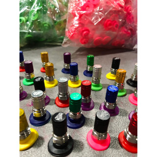 จุกลม + แหวนเลส + ยางลอง ชุด3คู่ หน้าหลัง เลือกสีได้