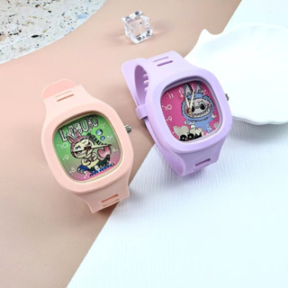 นาฬิกาข้อมือนังเรียน แฟชั่น หน้าปัดเหลี่ยม เรียบง่าย สไตร์เก…