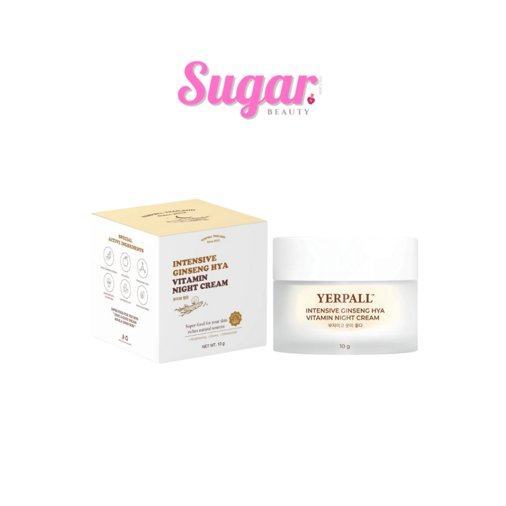 โสมไฮยา yerpall ผิวกระจก วิตามิน ไนท์ครีม แบรนด์Yerpall ขนาด10g.
