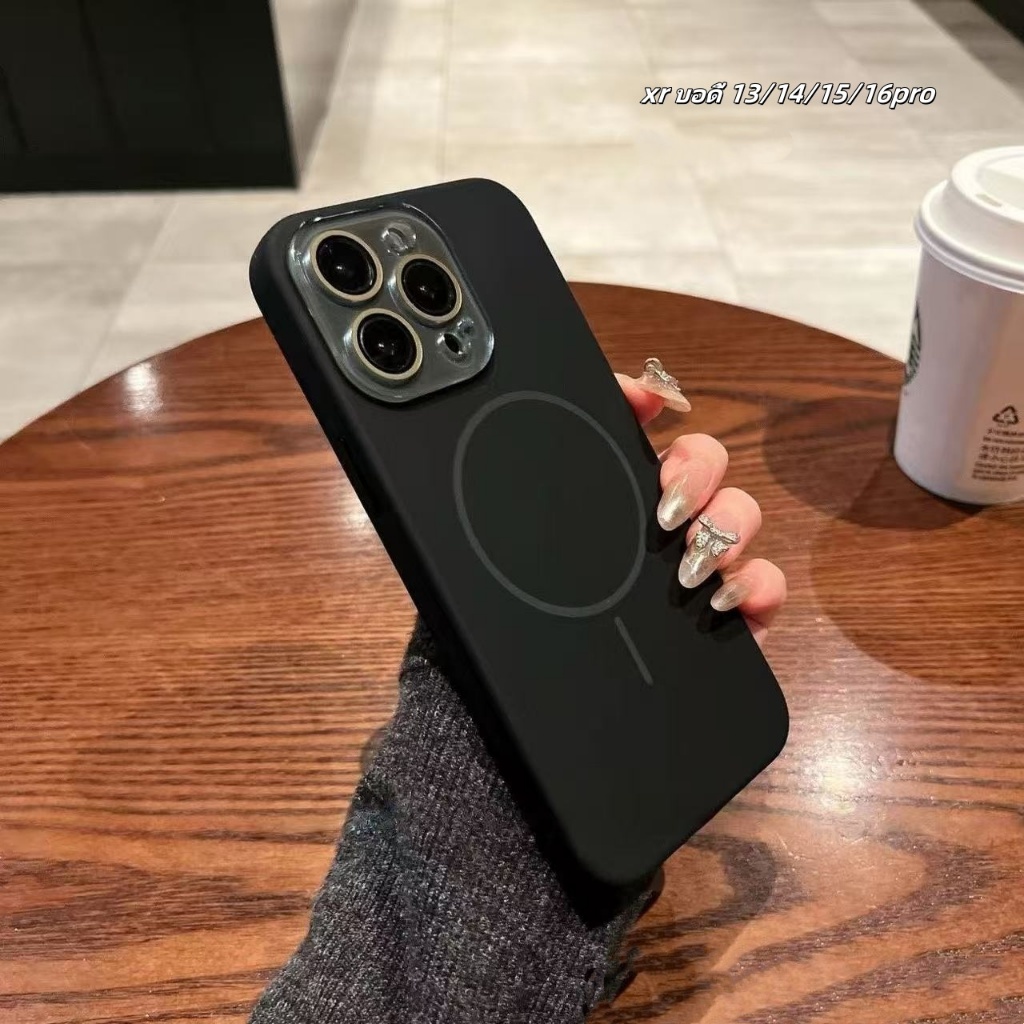 🔥ส่งจากไทย🔥magnetic ความเรียบง่าย แฟชั่น เคส for iPhone xr บอดี้ 16pro 15pro 14Pro เคสไอโฟน xr body 16 13Pro 15Pro case