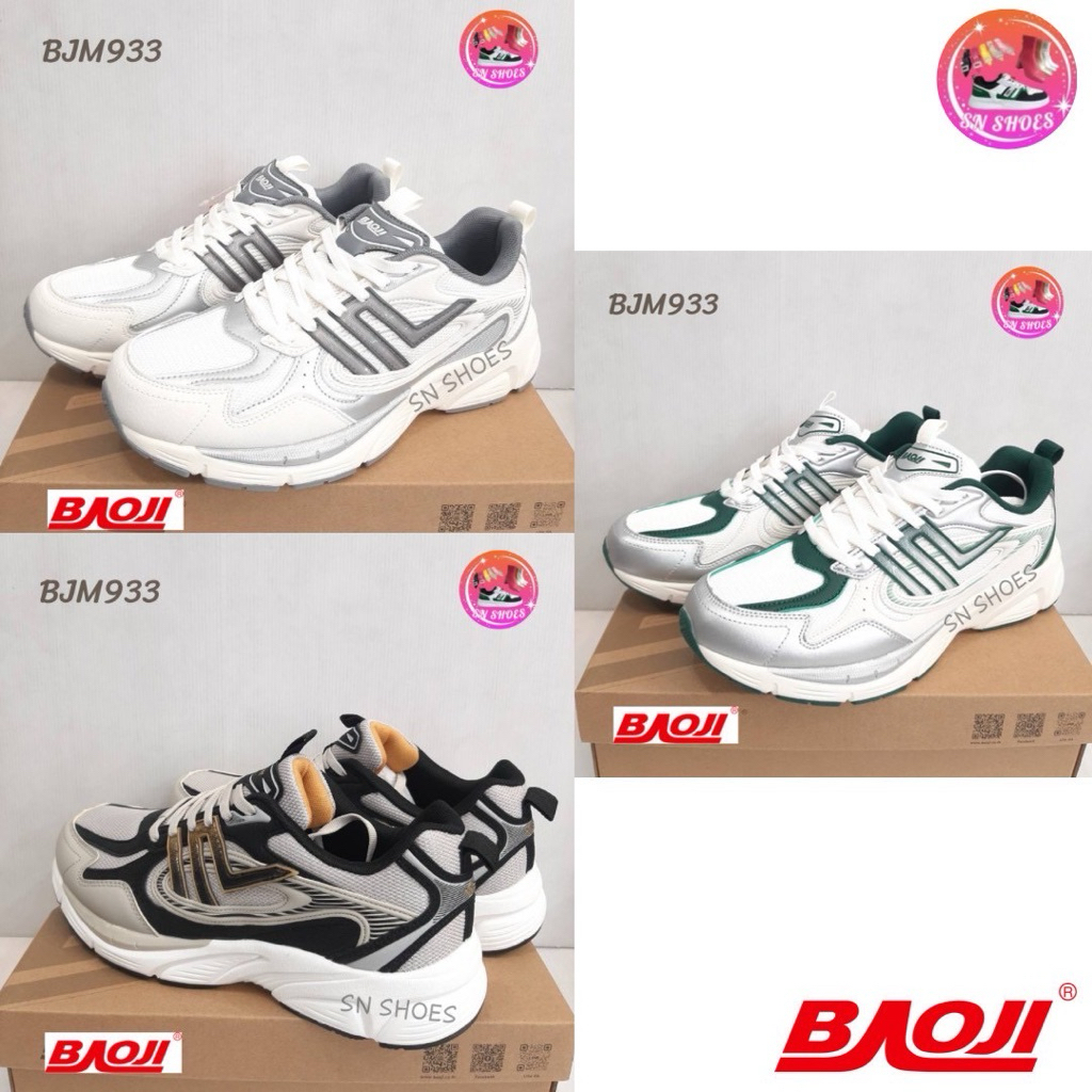 รองเท้าผ้าใบBAOJI เเท้100% BJM 933 รองเท้าผ้าใบผู้ชาย ไซร้ 41-45