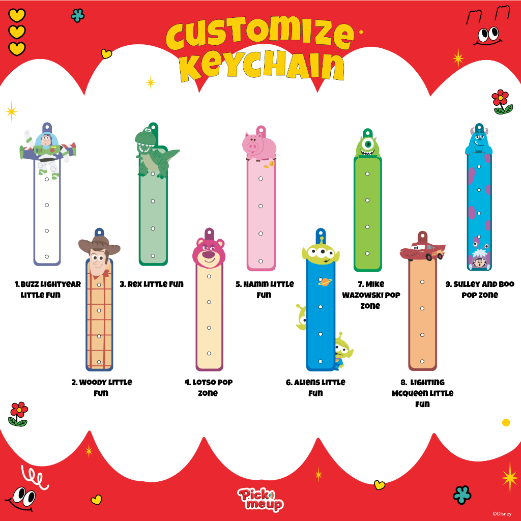 PickMeUp พวงกุญแจ Toy Story ใส่ชื่อได้