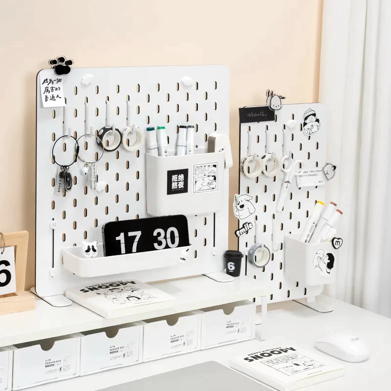 OKlive pegboard อเนกประสงค์ DIY  กระดานเจาะรู ติด ห้อย แขวน ตกแต่งห้อง เพิ่มฟังก์ชันเก็บของ ไม่ต้องเจาะผนัง thumbnail 8