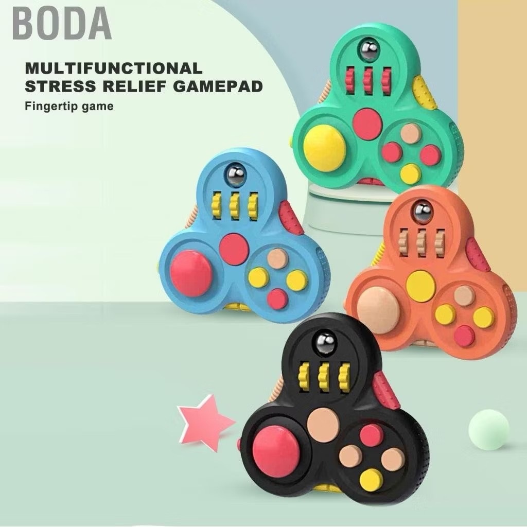 Boda ปุ่ม Sensory Controller การหมุนเกมลดความเครียดสำหรับเด็กเดินทาง L326