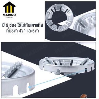 Marino Home ฝาครอบเตา ฝาครอบเตาแก๊ส ช่วยบังลม No.Y459 Y1841