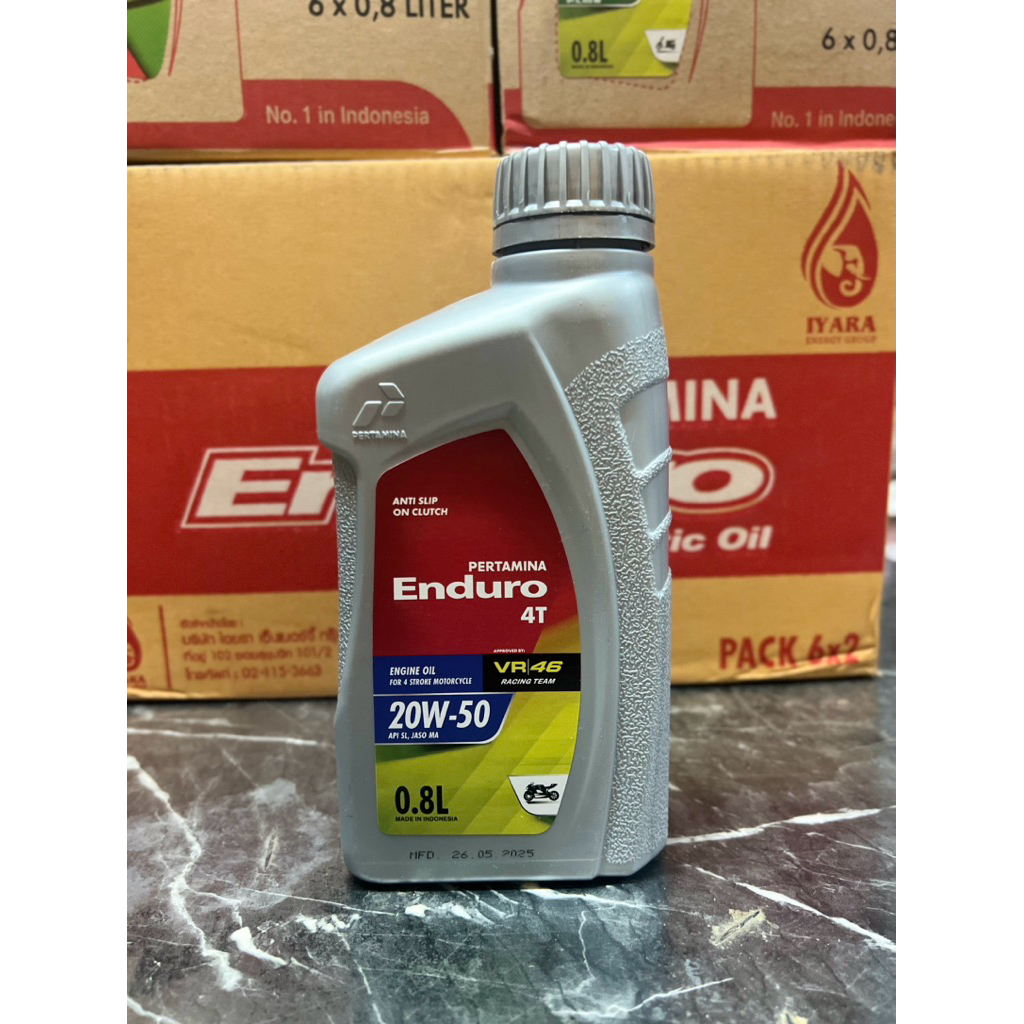 น้ำมันเครื่อง กึ่งสังเคราะห์  Enduro 4T  20w-50 ขนาด 0.8 ลิตร