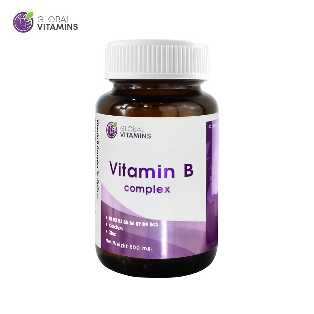 วิตามินบีรวม โกลบอลวิตามิน Vitamin B Complex Global Vitamins วิตามินบีคอมเพล็กซ์