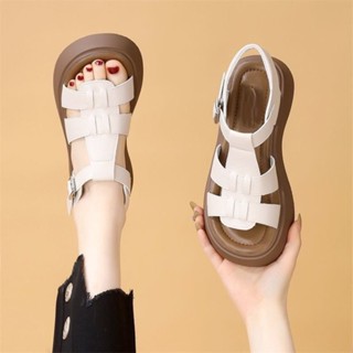 Charming missx รองเท้าแตะรัดส้นสไตล์เกาหลี พื้นหนา กันลื่นแล…