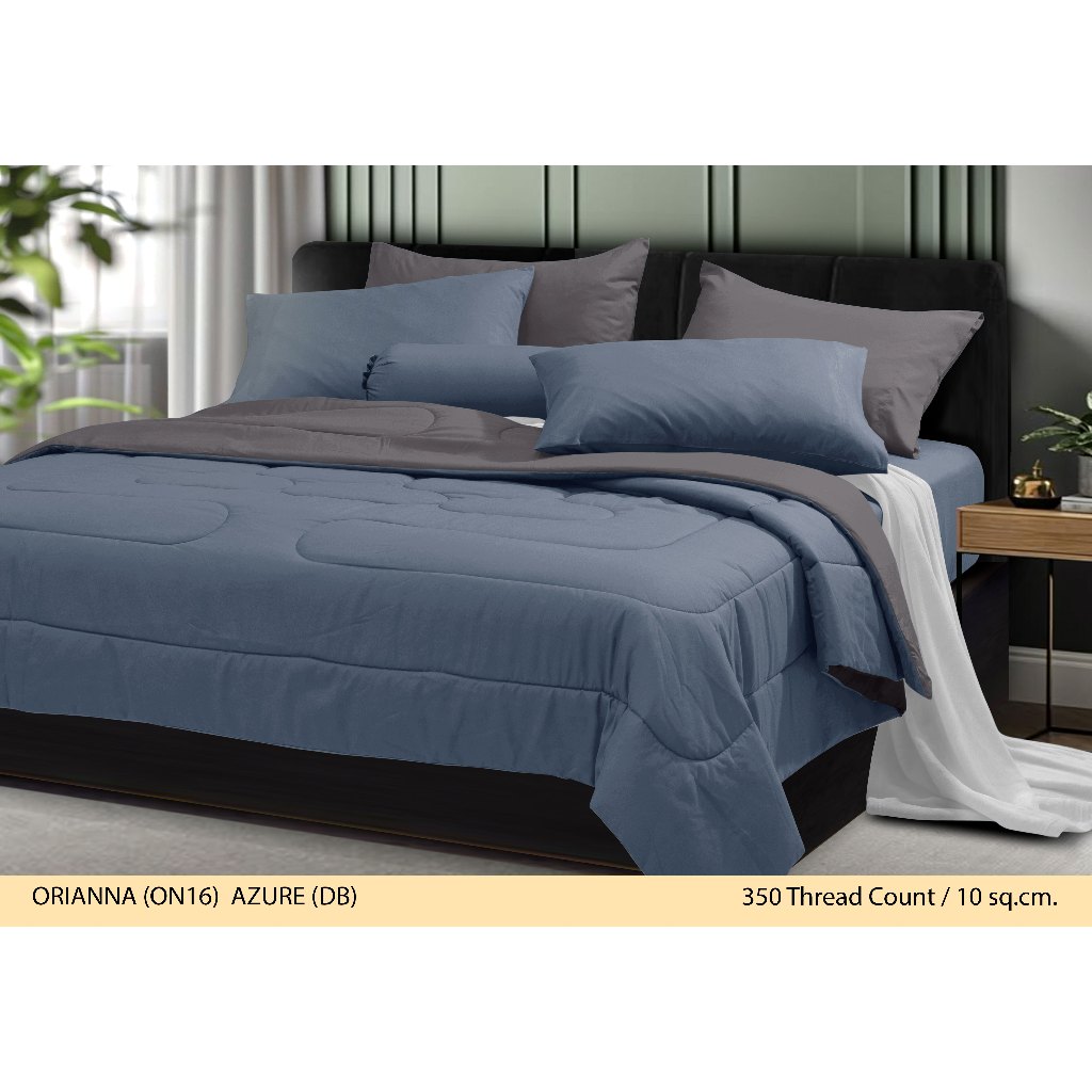STEVENS ชุดเครื่องนอน ดีไซน์ ORIANNA16 # AZURE รุ่น SOFTEX เนื้อผ้าไมโครไฟเบอร์
