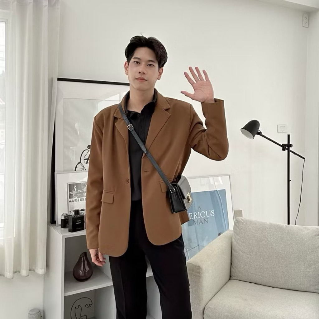 Kins.19studio- kins blazer (special size: XL) สีกรม