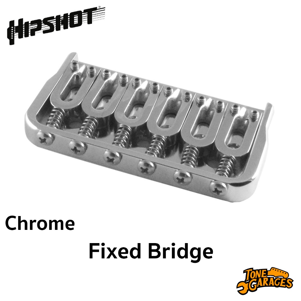 Hipshot Fixed Bridge 6 String หย่องกีต้าร์ฟิกซ์บริดจ์ สี Chrome