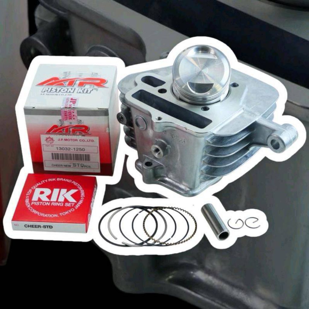 เสื้อสูบ เวฟ100-110 คาบู ขนาด53,54,56m พร้อมลูกสูบเชียร์ปาดหลบวาล์วพร้อมใช้งาน