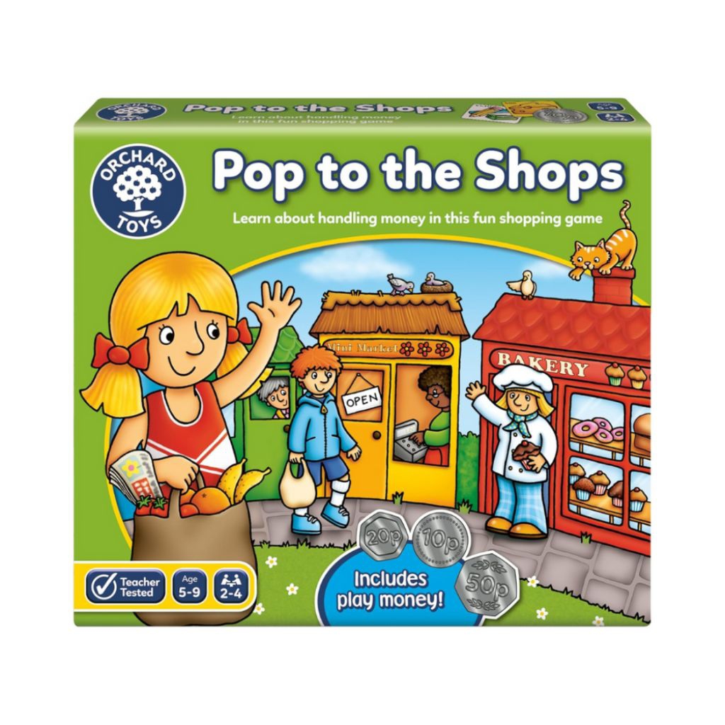 Pop to the Shops บอร์ดเกมเด็ก เรียนรู้การนับจำนวน บวก ลบ ซื้อของและทอนเงิน Board Game Orchard Toys เกมกระดาน บทบาทสมมติ