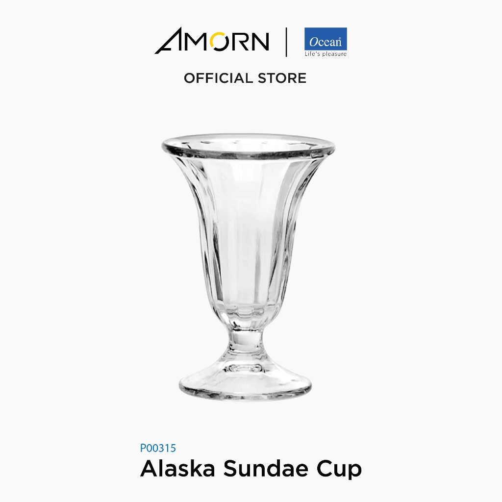 AMORN – (Ocean) P00315  Alaska Sundae Cup – แก้วไอศกรีม ซันเดย์ แก้วเฟาเทิ้น แก้วโอเชี่ยนกลาส  8 oz. ( 225 ml.) – โปรปัง