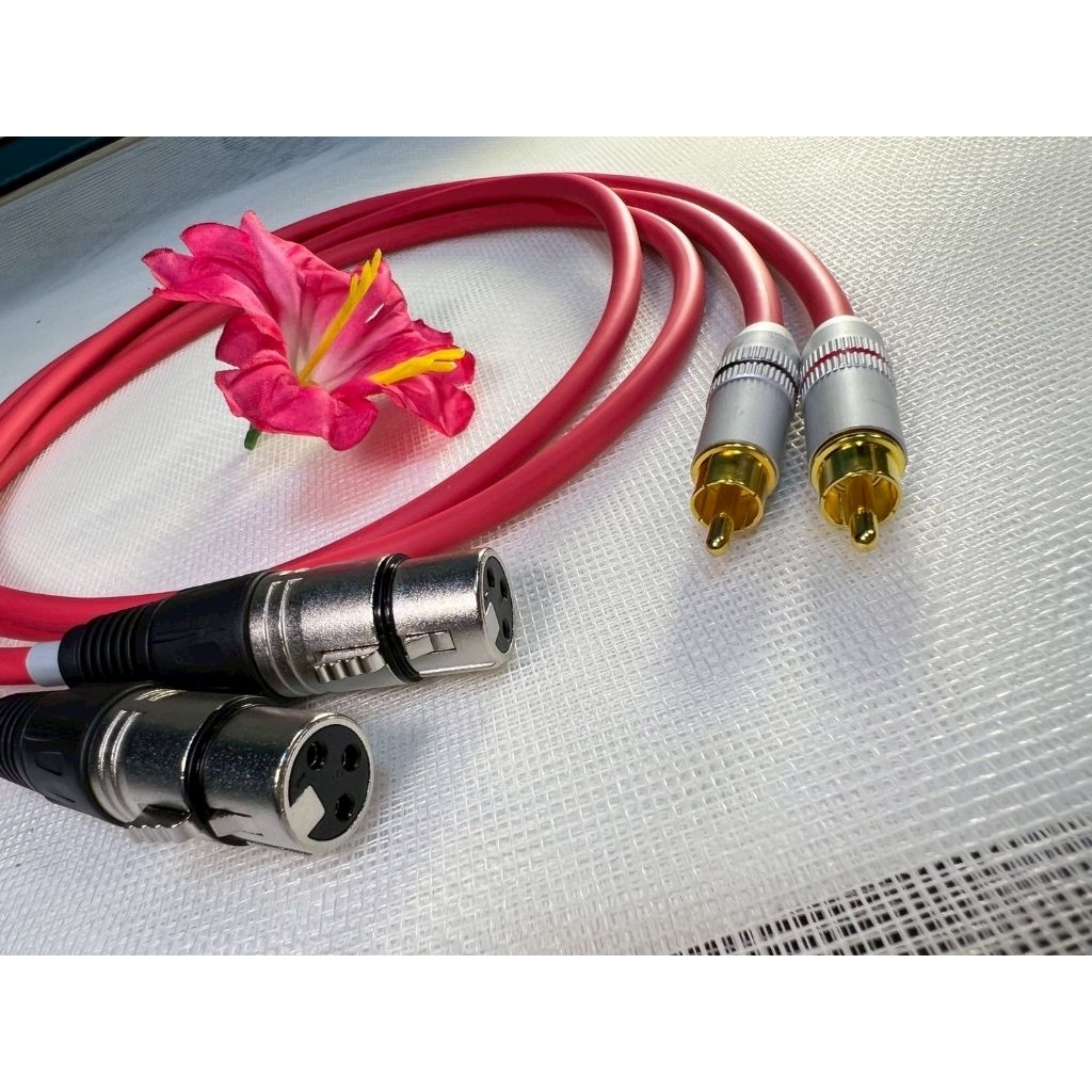 สาย XLR ตัวเมีย ออก RCA เลือกสี เลือกความยาวได้ (1ชุดมี2เส้น)สายไมค์สเตอริโอทองแดงแท้