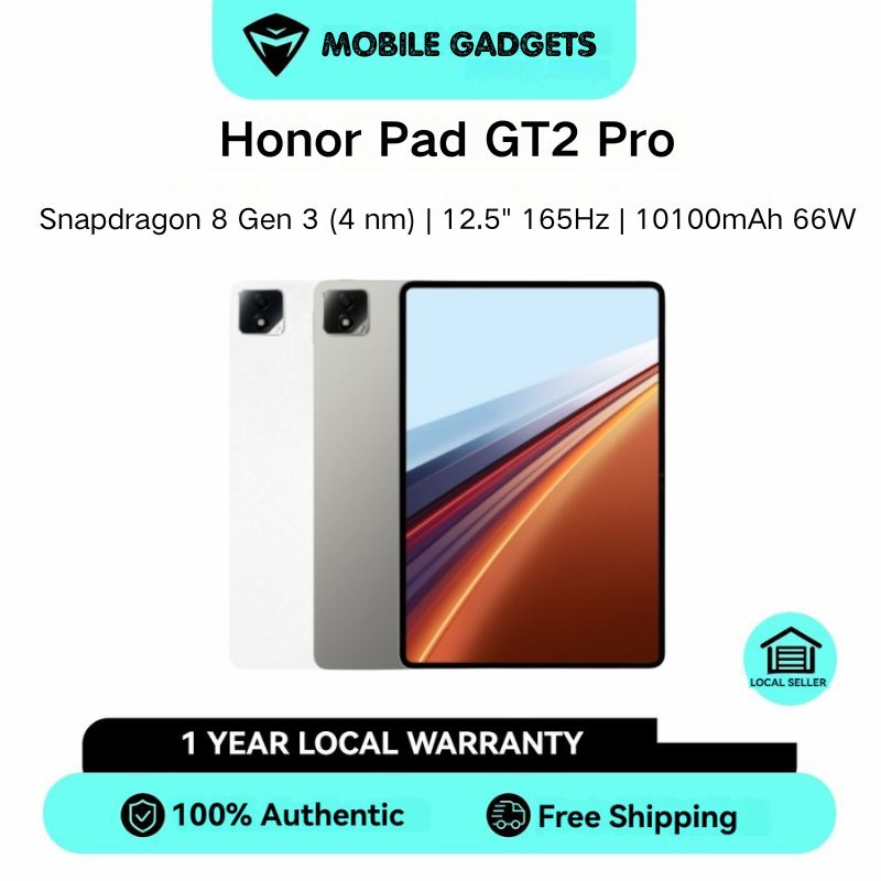 Honor Pad GT2 Pro / Honor Pad GT 2Pro | Snapdragon 8 Gen 3 (4 nm) | 12.5" 165Hz 3048 x 2032 pixels |