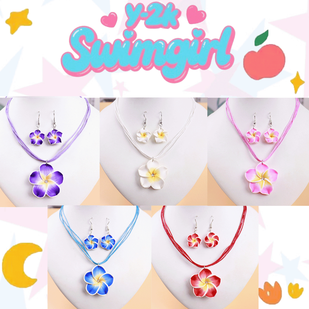 Swimgirl🎀🎀 earrings สร้อย collection ชุด ดอกไม้ มินิมอล วินเทจ mellow คุณภาพสูง