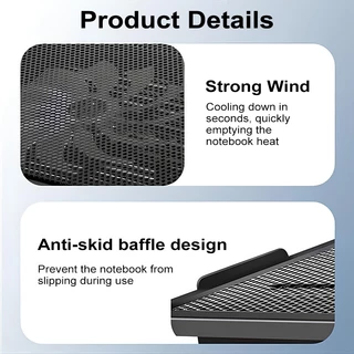 พัดลมระบายความร้อนโน๊ตบุ๊ค แท่นวางโน้ตบุ้ค Notebook Cooling Pads เสียงเงียบ พัดลมNotebook