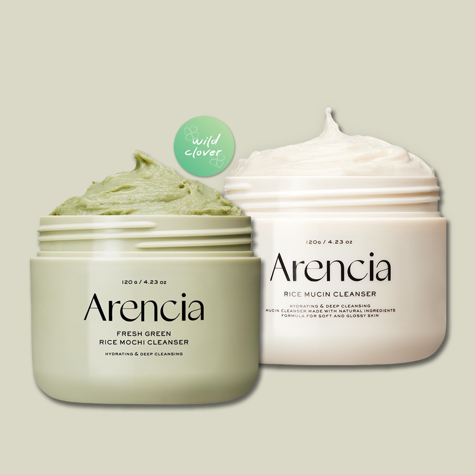 🍀 ARENCIA : แท้พร้อมส่ง exp.2028 fresh green rice mochi cleanser, rice mucin cleanser 120g