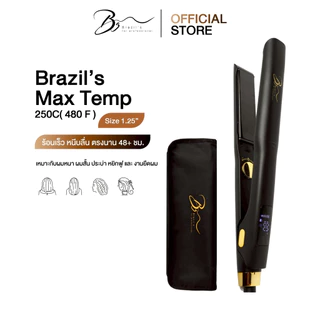 [รองรับไฟ ตปท ] Max Temp 250องศา ขนาด 1.25 นิ้ว เครื่องหนีบผมสำหรับร้านทำผม แผ่นไททาเนียมหนีบลื่นไม่กินผม ยืดผม