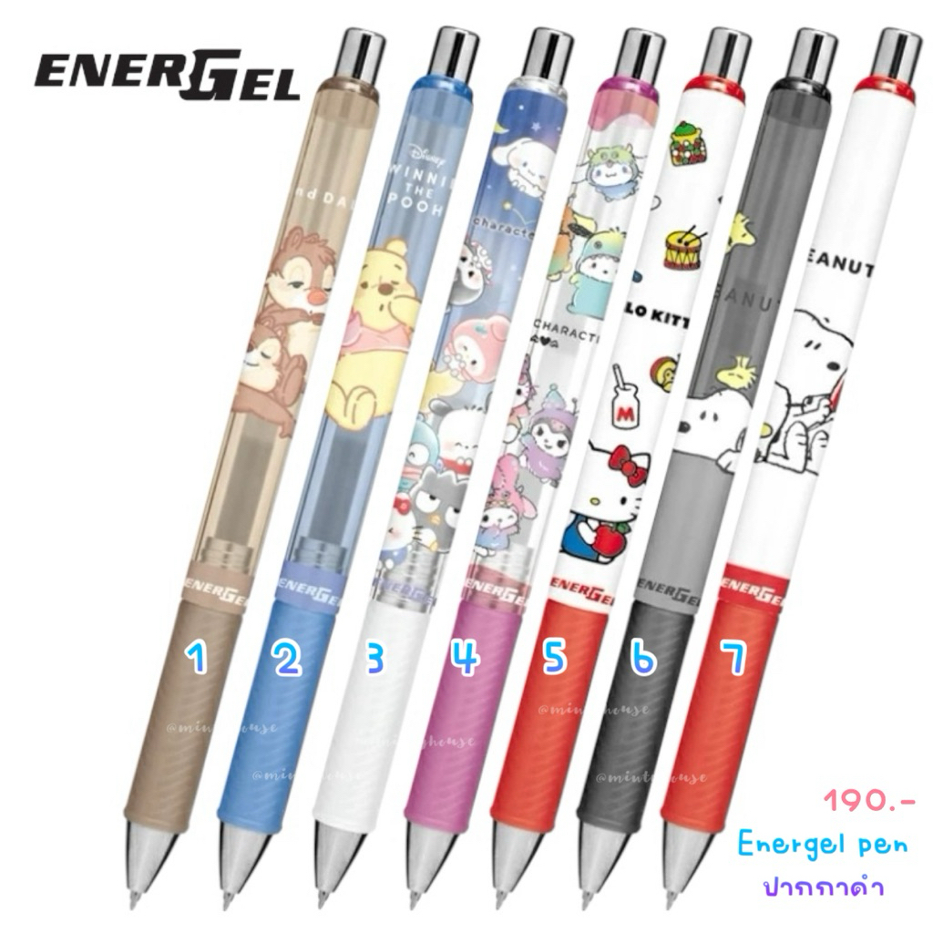 พร้อมส่ง !!! ปากกา energel disney pooh chip dale sanrio 8.1/2025