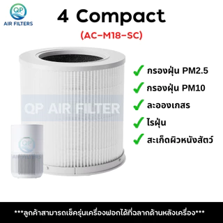 (มี RFID) ไส้กรองอากาศ Xiaomi 4 Compact AC-M18-SC Filter เครื่องฟอกอากาศ Smart MI Air Purifier เสียวหมี่