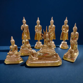 พระบูชาประจำวันเกิด ขนาด 3นิ้วและ5นิ้ว | พระทองเหลืองแท้ ขัดเงา ประจำวันเกิดครบ7วัน พร้อมส่ง