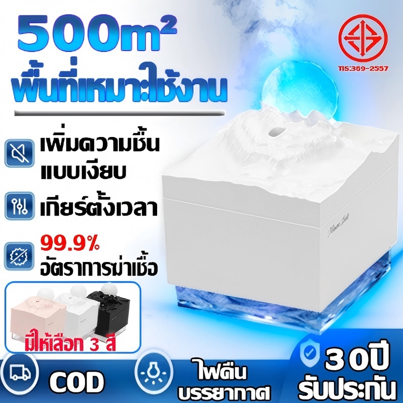 💨ของแท้ควันเยอะ💨เครื่องทำความชื้น เครื่องเพิ่มความชื้น เครื่องอโรมาเธอราพี 4h/8hตั้งเวลา เครื่องพ่นน้ําหอม Humidifier