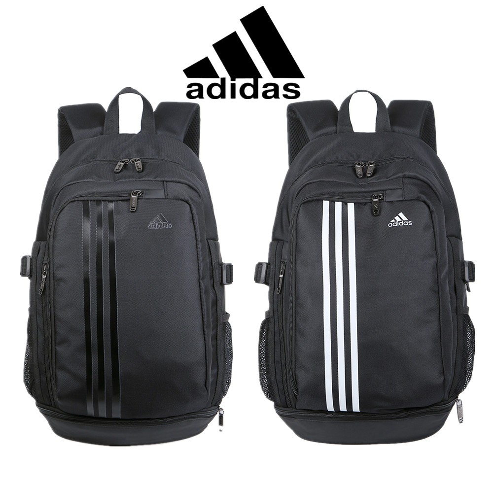Black and white vertical stripesกระเป๋าเป้สะพายหลังความจุขนาดใหญ่