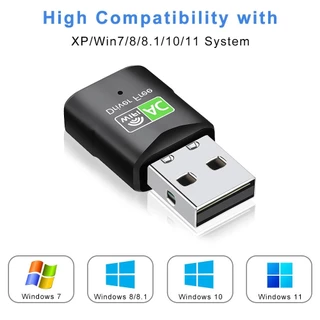 (5.0G-เขียว)รุ่นใหม่ USB WIFI 2.4GHz+5GHz ไดร์เวอร์ในตัว ไม่ต้องใช้แผ่น