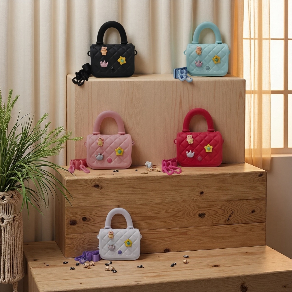 BB DOUBLE กระเป๋า EVA สำหรับผู้หญิง กระเป๋าชายหาดน้ำหนักเบา สีสันสดใส ดีไซน์น่ารัก มีให้เลือกหลายสี CTE012