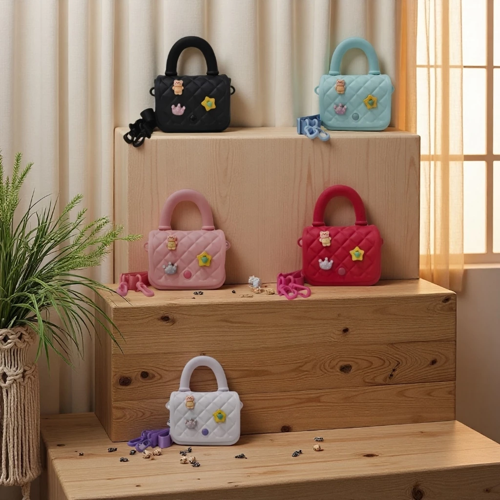 BB DOUBLE กระเป๋า EVA สำหรับผู้หญิง กระเป๋าชายหาดน้ำหนักเบา สีสันสดใส ดีไซน์น่ารัก มีให้เลือกหลายสี CTE012