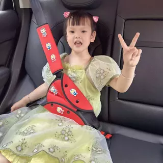 สายรัดที่นั่ง สายรัดเข็มขัดนิรภัย สำหรับเด็ก ไม่รัดคอ ลายการ์ตูน ที่ยึดเข็มขัดนิรภัย ปลอกหุ้มเข็มขัดนิรภัย ปลอกหุ้มเบล