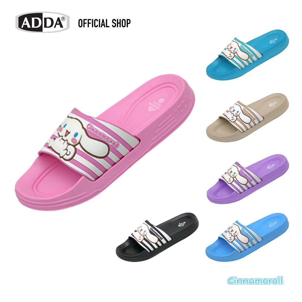 ADDA รองเท้าแตะ สำหรับผู้หญิง แบบสวม ลาย Cinnamoroll รุ่น 83G08W1 (ไซส์ 4-7)