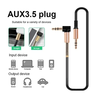 สายสัญญาณเสียง สาย Audio Cable สาย AUX3.5mm to 3.5 mm Audio Cable หัว 90 องศา ยาว 1 เมตร