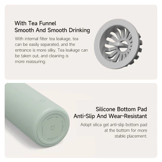 Xiaomi Mijia Insulated Water Bottle แก้วฉนวนกันความร้อน ฉนวนแก้วเดินทาง แก้วเก็บอุณหภูมิขนาดพกพา 350ML สแตนเลส 316L นาน