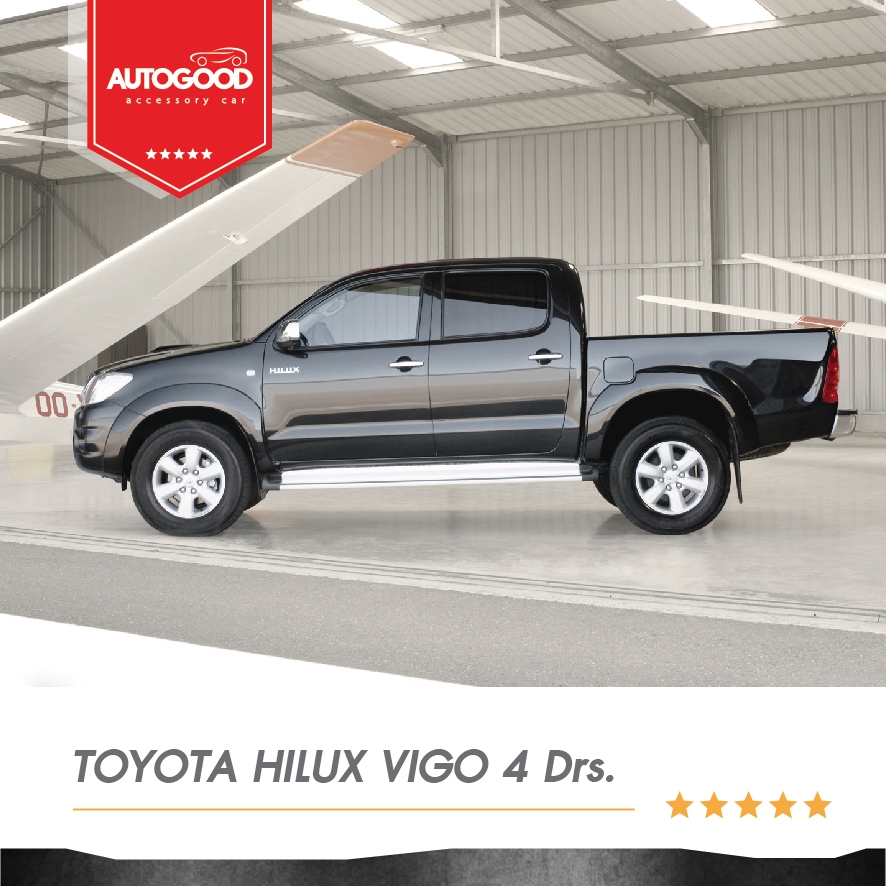 ViGO /VIGO Champ รุ่น Open cab 4 ประตูบันไดข้าง ทรงห้าง อลูมิเนียม  สำหรับรถปี 2004 -2014 อุปกรณ์ครบ