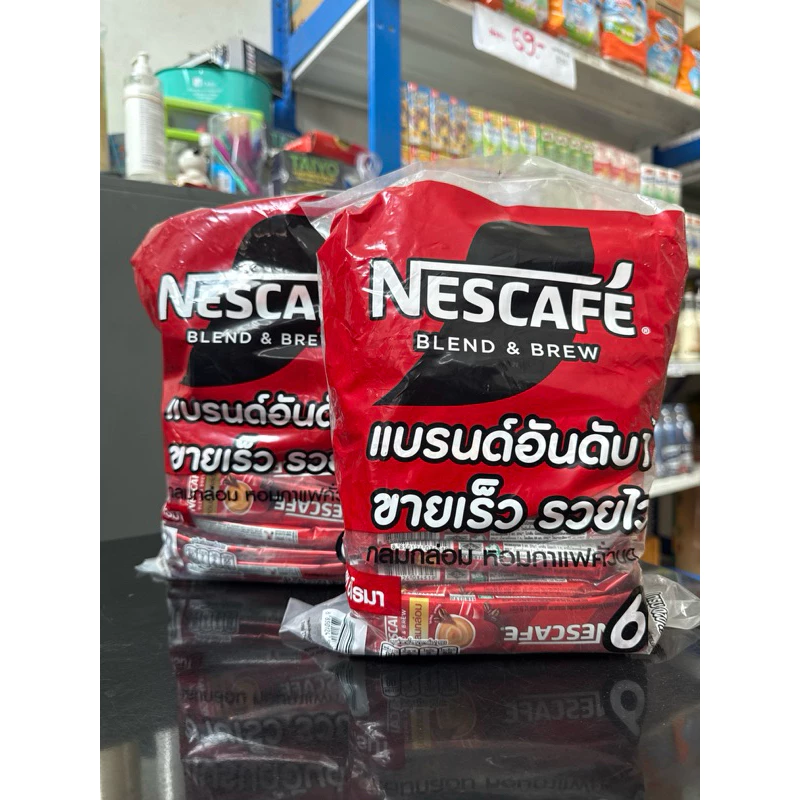(ซื้อเยอะ ถูกกว่า)เนสกาแฟ 3in1 สีแดง 2 แพค x ยกห่อ60ซอง