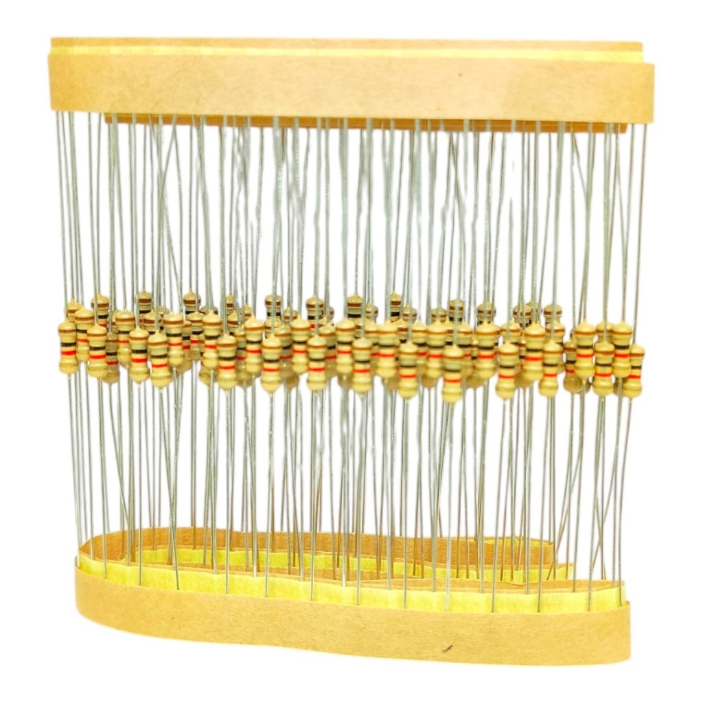 100ชิ้น ตัวต้านทาน  1/4 w 5% ชนิด ฟิล์มคาร์บอน film carbon resistor47 39 51 56 100 12220 1K 4.7K 10K