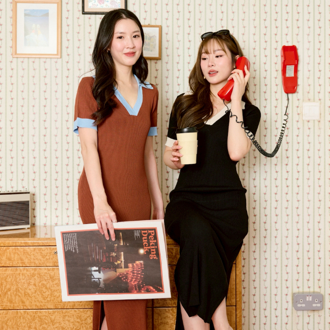 SHUUXME Double knit dress (เดรสคอโปโล) พร้อมส่ง