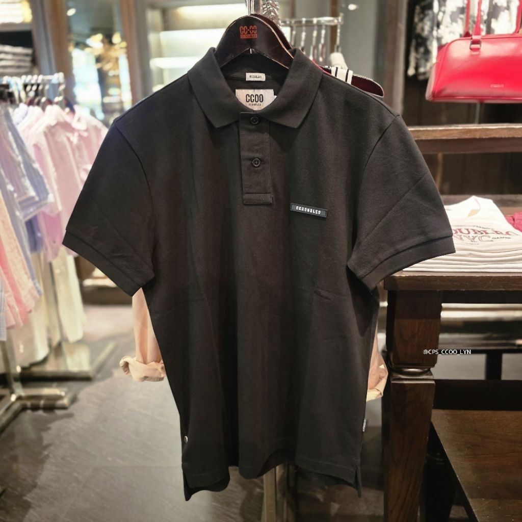 เสื้อโปโลแถบยาง CC DOUBLE O ผู้ชาย คอลใหม่ล่าสุด ของแท้ % จัดส่งพร้อมถุงShop