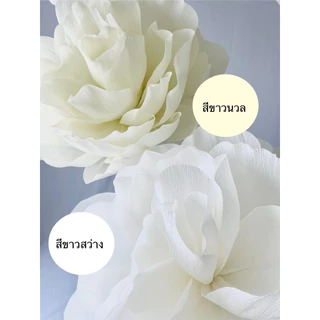ดอกมะลิซ้อนยักษ์ วันแม่ jasmine flower ดอก40,60 ยาว ~ 80ซม ดอกไม้ยักษ์, Giant flower, ของขวัญ พร็อพถ่ายรูป paper flower
