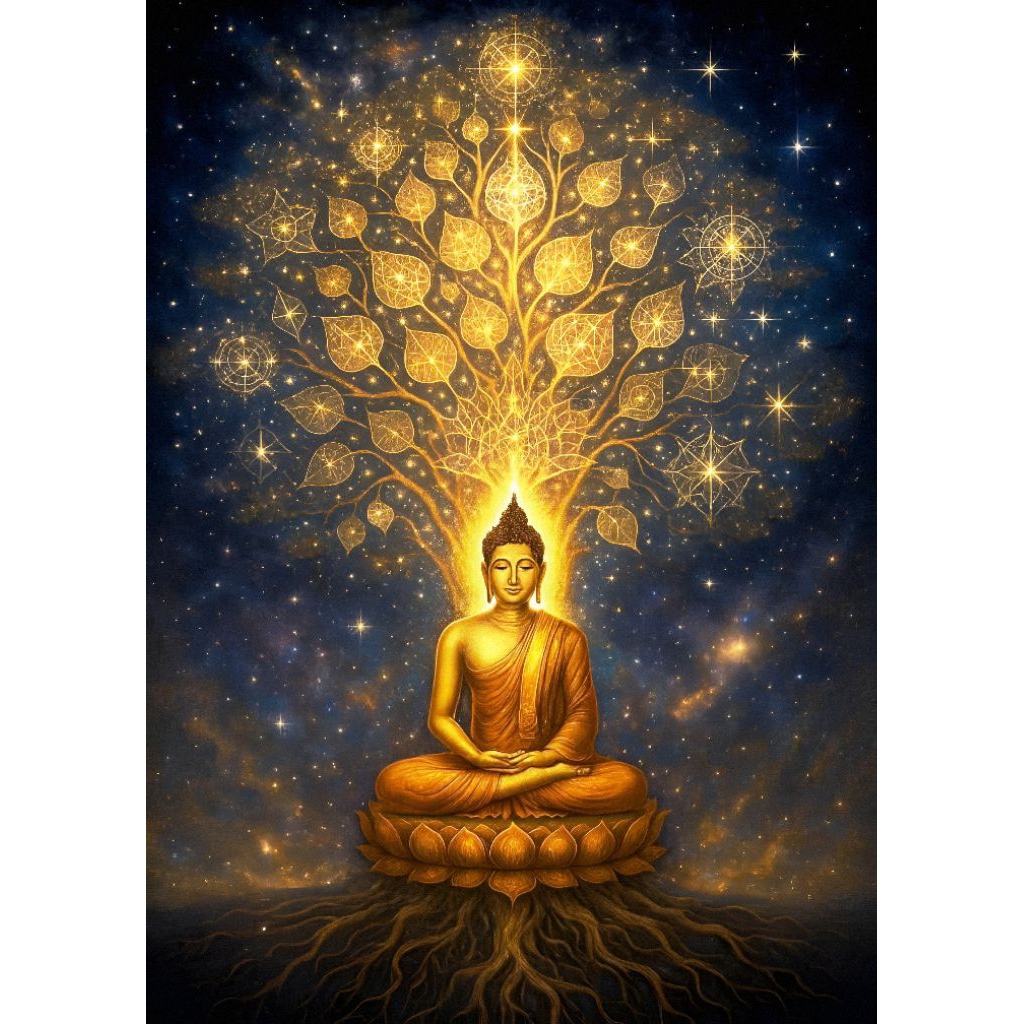 รูปโปสเตอร์ พระพุทธเจ้า ไม่มีกรอบ ภาพมงคล เสริมฮวงจุ้ย ตกแต่งบ้านขนาด A3 (29.7*42 cm)