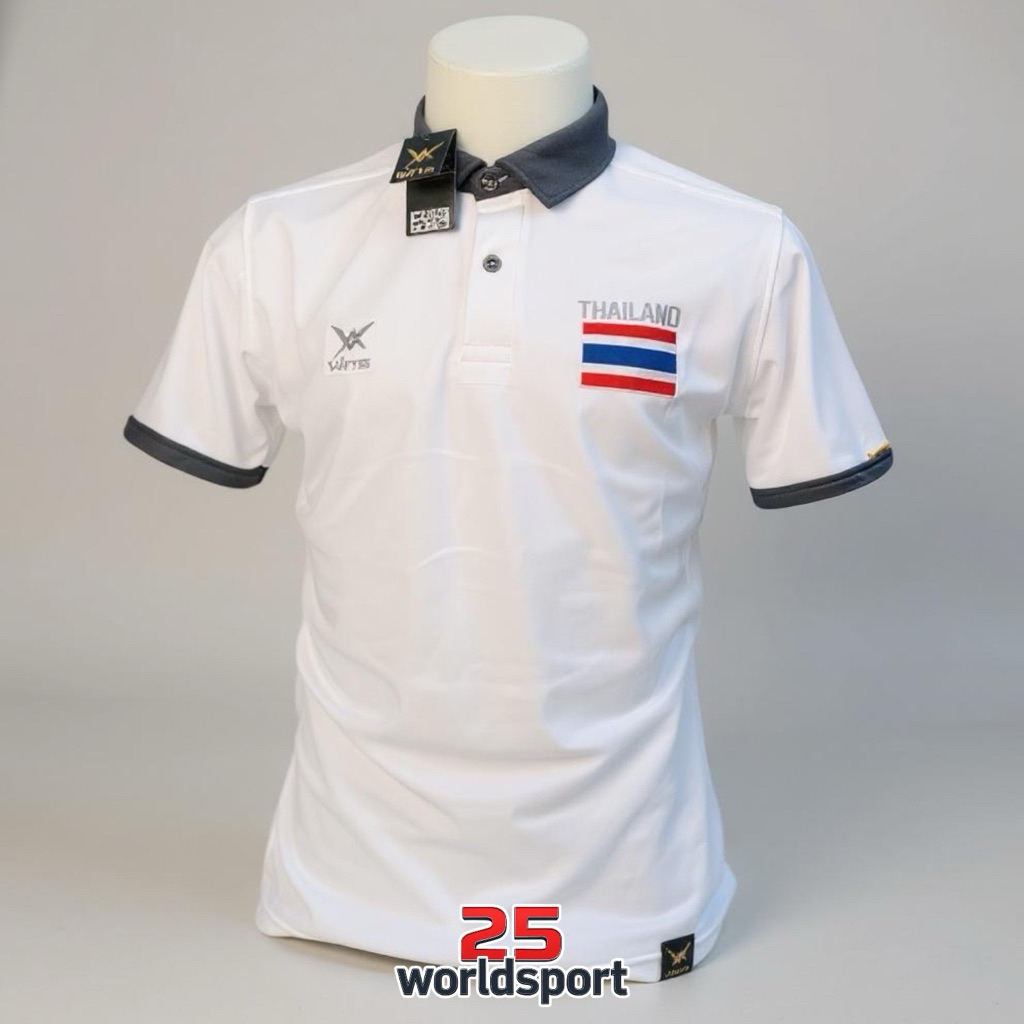 เสื้อโปโล VINS-221 ลายธงชาติไทย ใส่ได้ทั้งชาย/หญิง มี 12 สี (ผ้า MICRO POLYESTER)