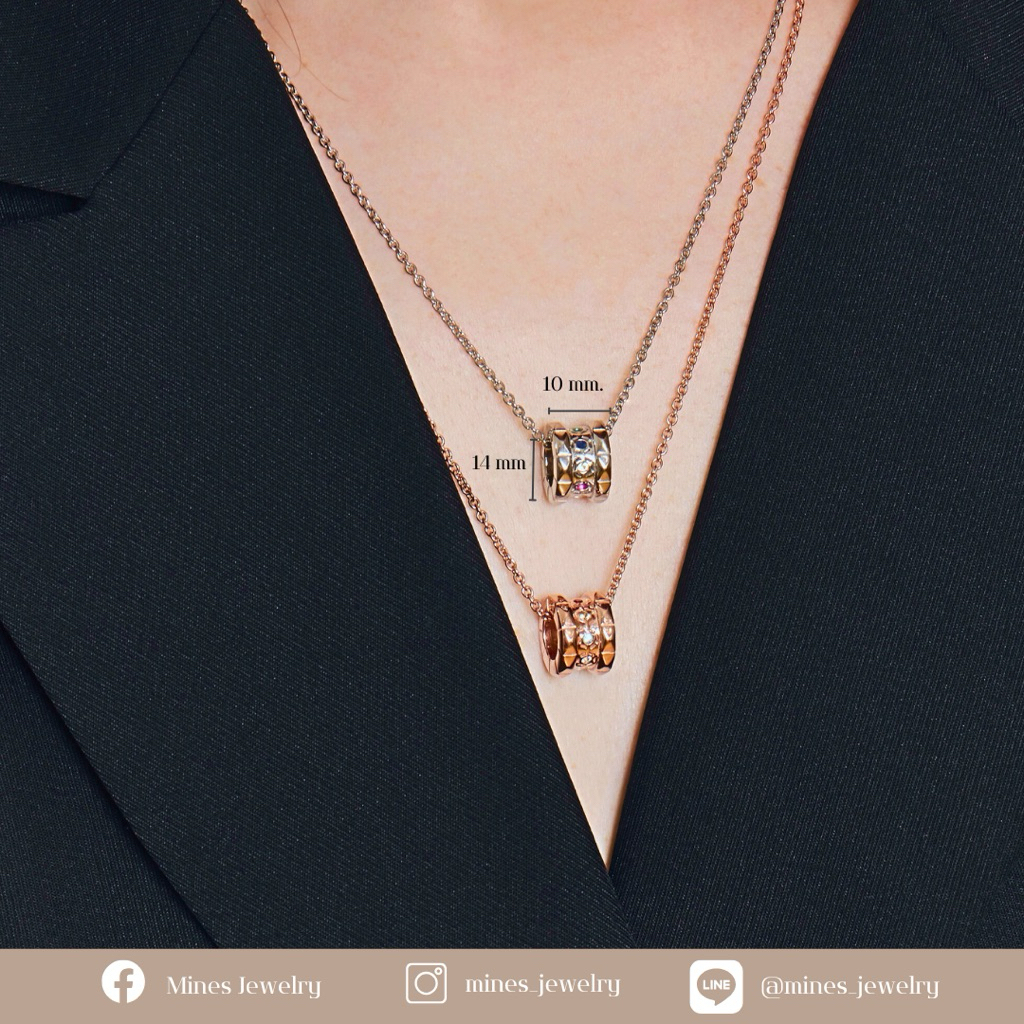 (พร้อมส่ง) Mines Jewelry สร้อยคอนพเก้า รุ่น “Whisper of Luck”(Silver92.5) - รูปที่ 6