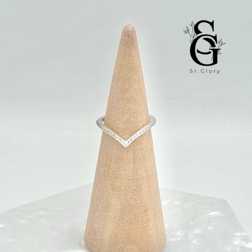 Sr.Glory แหวนเงินแท้ 92.5% แหวนCZ แหวนสไตล์มินิมอล
