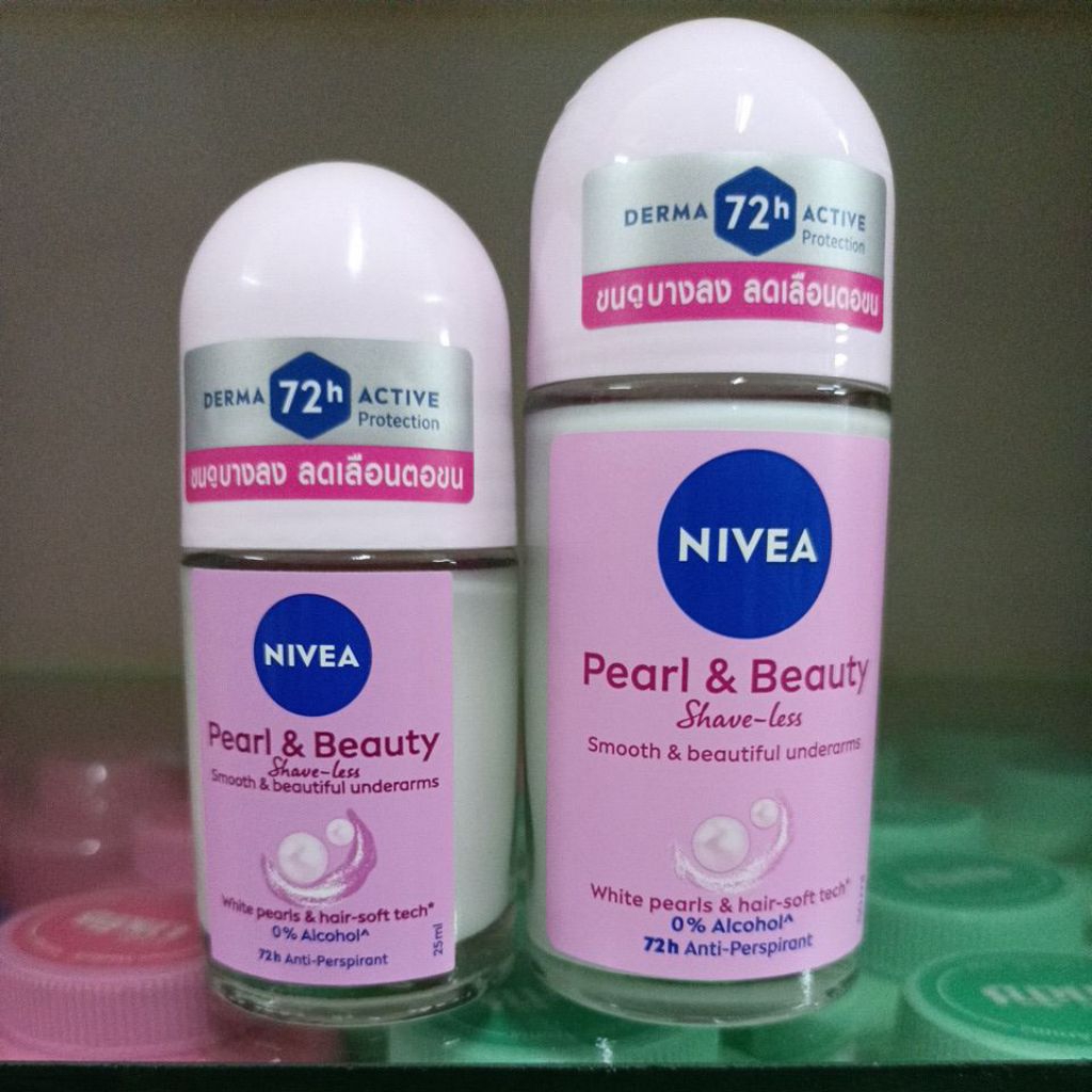 🌟 โรลออน ระงับกลิ่นกาย ขนบางลง นีเวีย NIVEA PEARL & BEAUTY SHAVE LESS ROLL ON